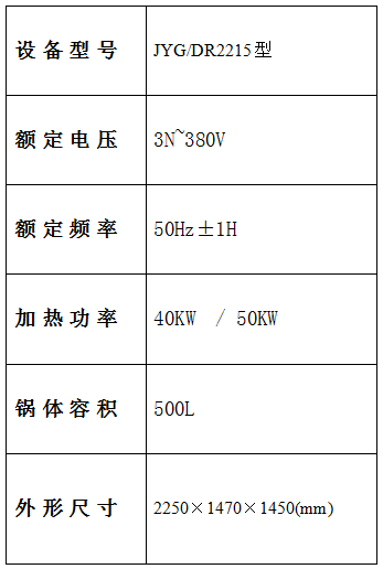 自動炒菜機設(shè)備參數(shù)